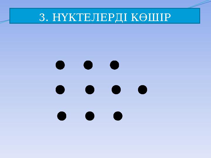3. НҮКТЕЛЕРДІ КӨШІР 3. НҮКТЕЛЕРДІ КӨШІР