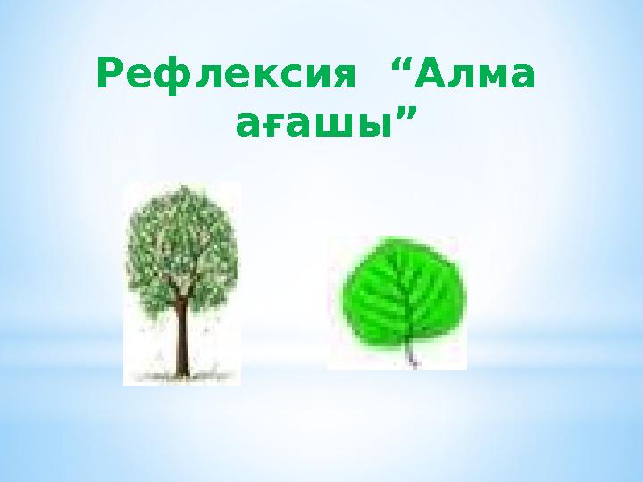 Рефлексия “Алма ағашы”