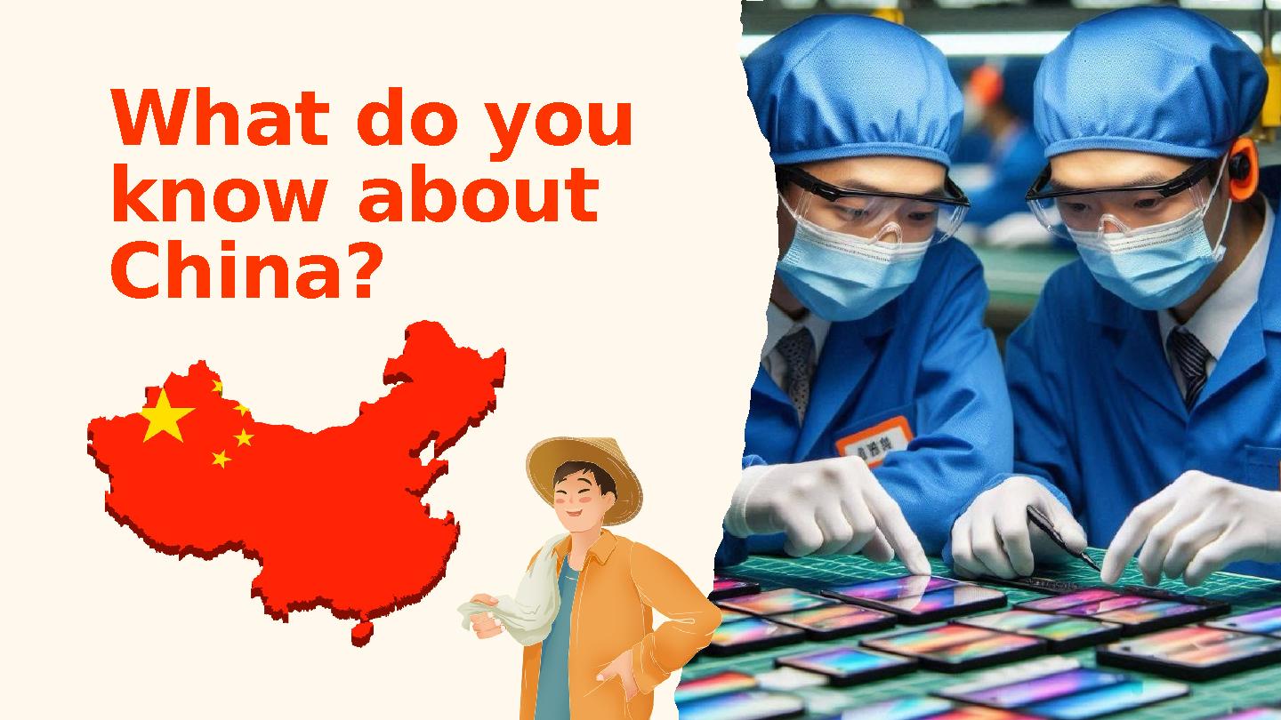 What do you know about China?