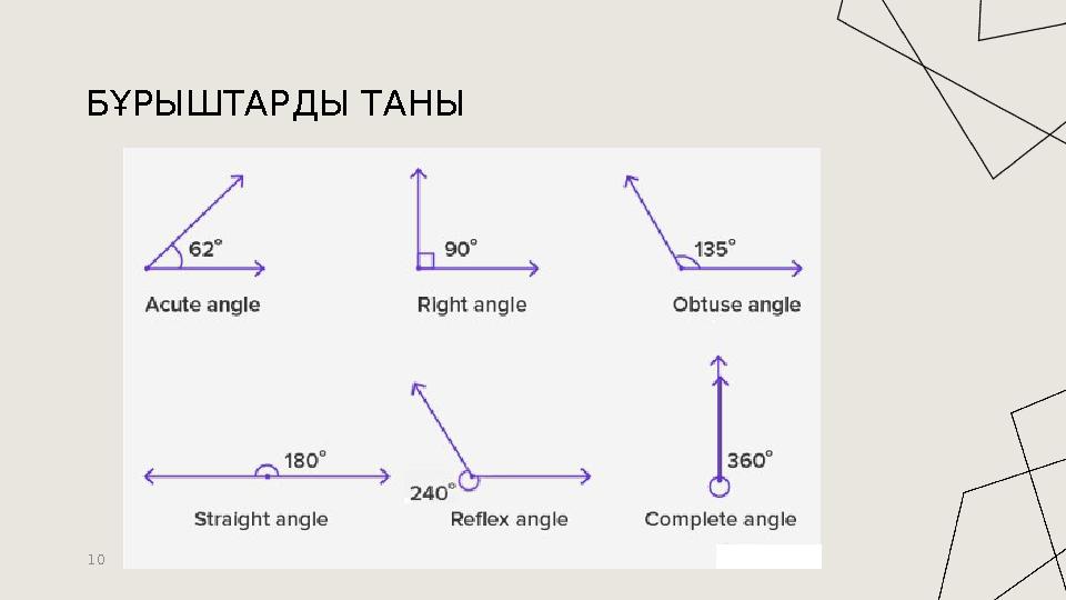 БҰРЫШТАРДЫ ТАНЫ 10