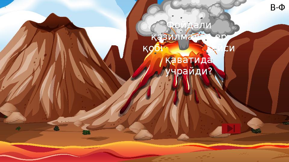 Фойдали қазилмалар ер қобиғининг қайси қаватида учрайди? . В-Ф