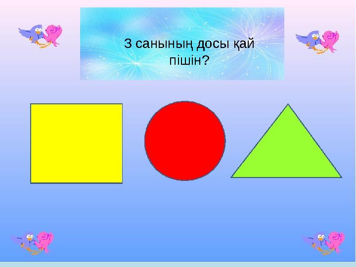 3 cанының досы қай пішін?