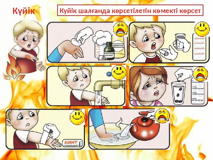 Күйік Күйік шалғанда көрсетілетін көмекті көрсет