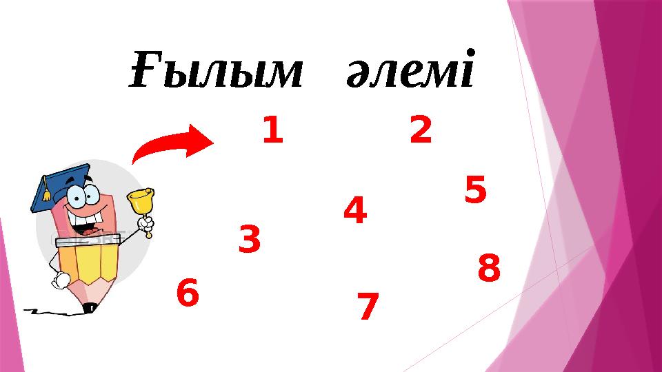 Ғылым әлемі 2 4 3 6 5 8 7 1