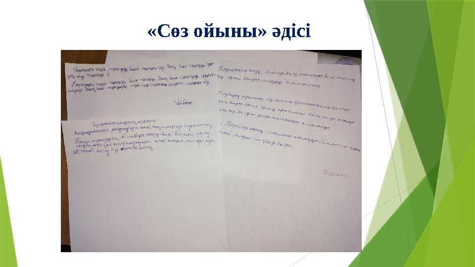«Сөз ойыны» әдісі
