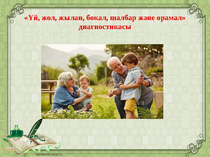 «Үй, жол, жылан, бокал, шалбар және орамал» диагностикасы