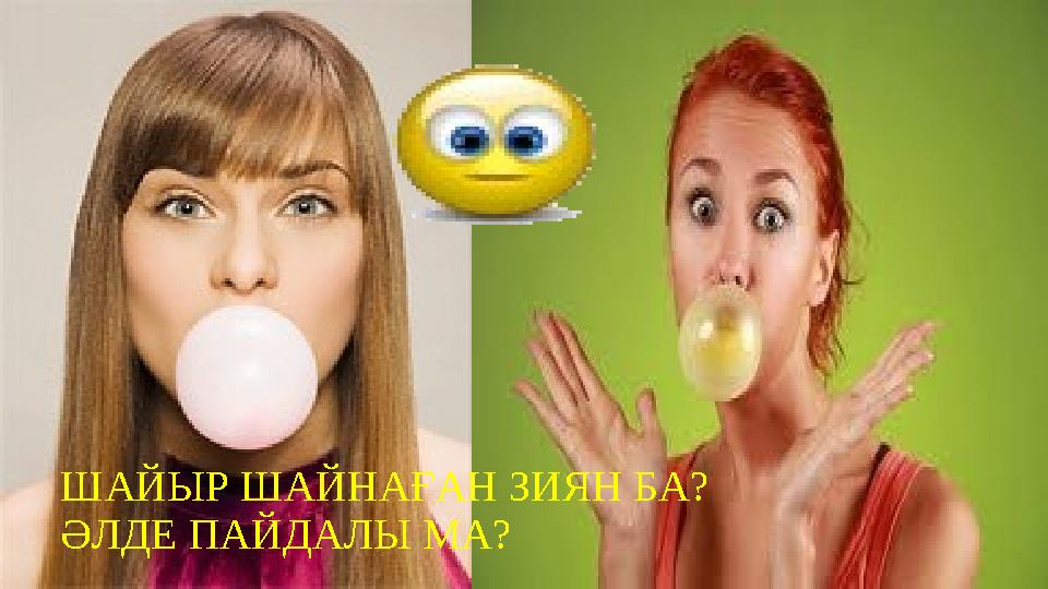 ШАЙЫР ШАЙНАҒАН ЗИЯН БА? ӘЛДЕ ПАЙДАЛЫ МА?