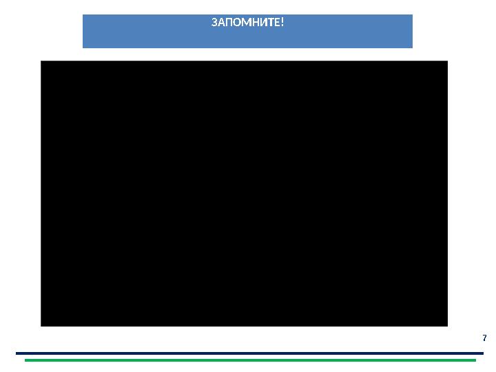 7 ЗАПОМНИТЕ!