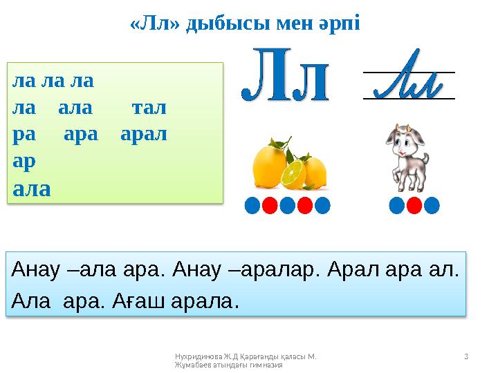 Нухридинова Ж.Д Қарағанды қаласы М. Жұмабаев атындағы гимназия 3 ла ла ла ла ала тал ра ара арал ар ала А