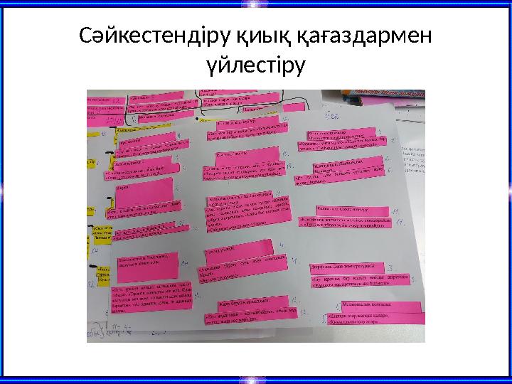 Сәйкестендіру қиық қағаздармен үйлестіру