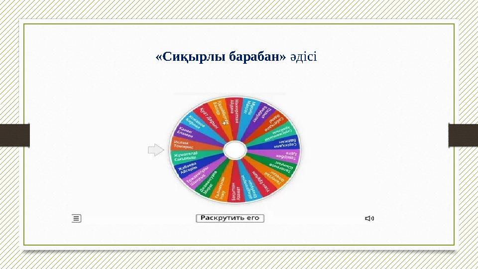 «Сиқырлы барабан» әдісі