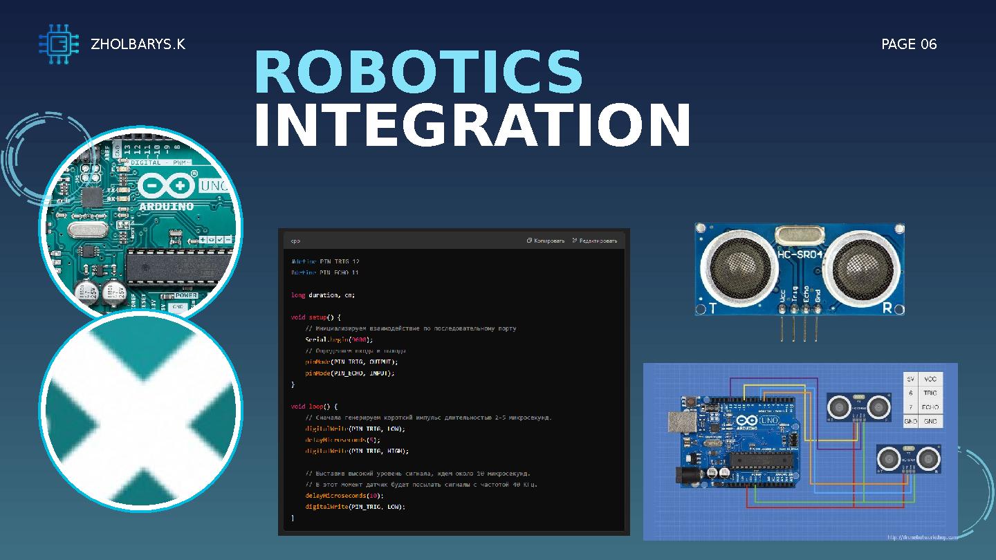 INTEGRATION ROBOTICS PAGE 06ZHOLBARYS.K