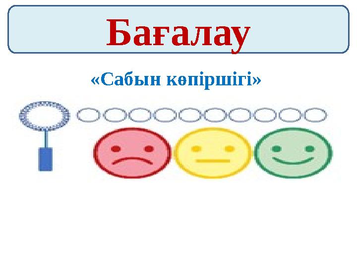 Бағалау «Сабын көпіршігі»