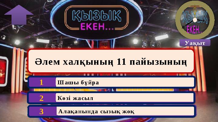 Әлем халқының 11 пайызының Шашы бұйра 1 Уақыт Көзі жасыл 2 Алақанында сызық жоқ 3