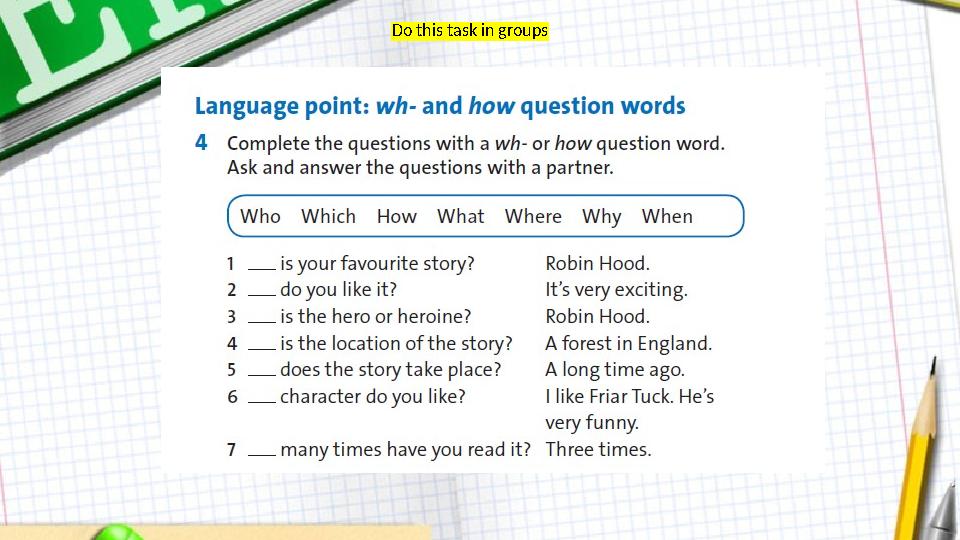 Do this task in groups