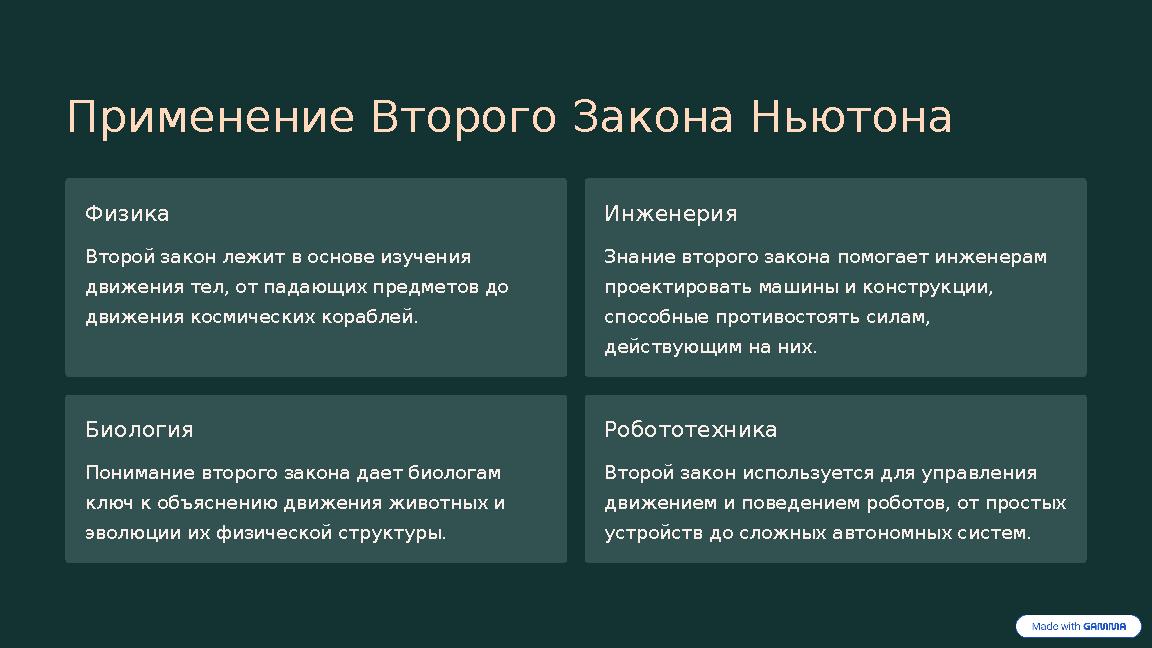 Применение Второго Закона Ньютона Физика Второй закон лежит в основе изучения движения тел, от падающих предметов до движения