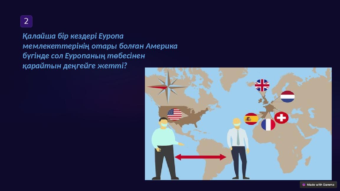 2 Қалайша бір кездері Еуропа мемлекеттерінің отары болған Америка бүгінде сол Еуропаның төбесінен қарайтын деңгейге жетті?