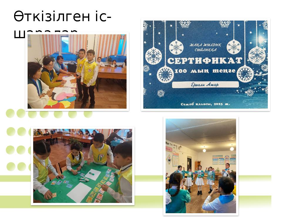 Өткізілген іс- шаралар