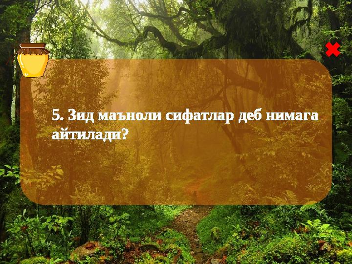 5. Зид маъноли сифатлар деб нимага айтилади?
