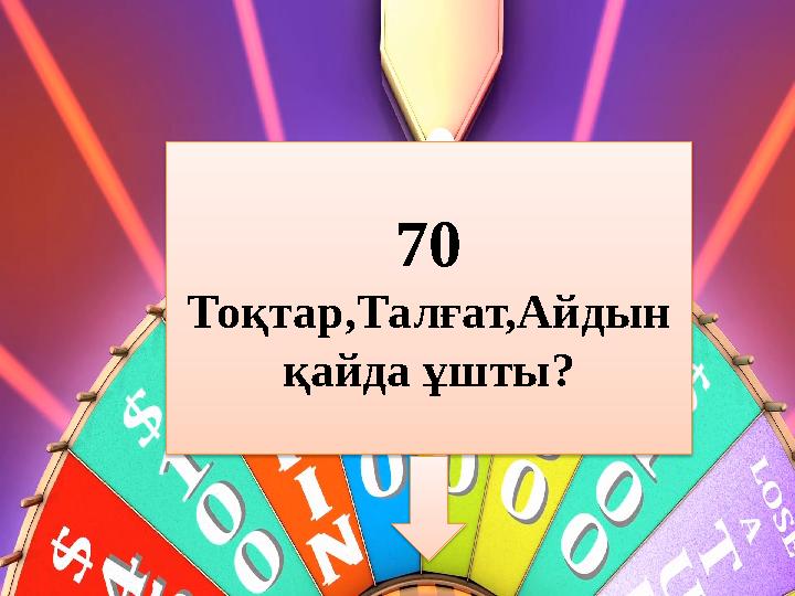 70 Тоқтар,Талғат,Айдын қайда ұшты?