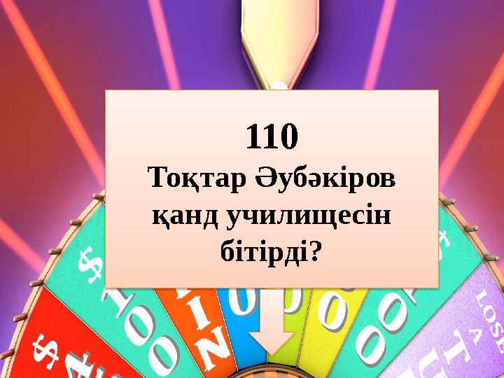 110 Тоқтар Әубәкіров қанд училищесін бітірді?