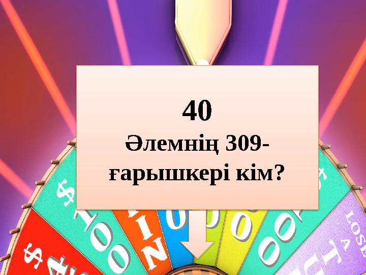 40 Әлемнің 309- ғарышкері кім?
