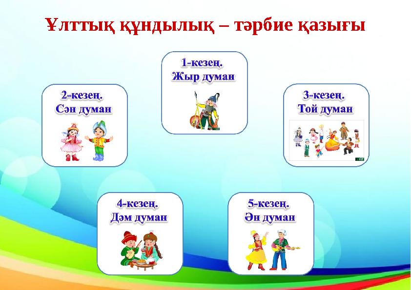 Ұлттық құндылық – тәрбие қазығы