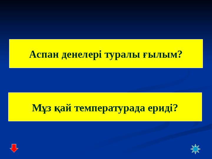 Аспан денелері туралы ғылым? Мұз қай температурада ериді?