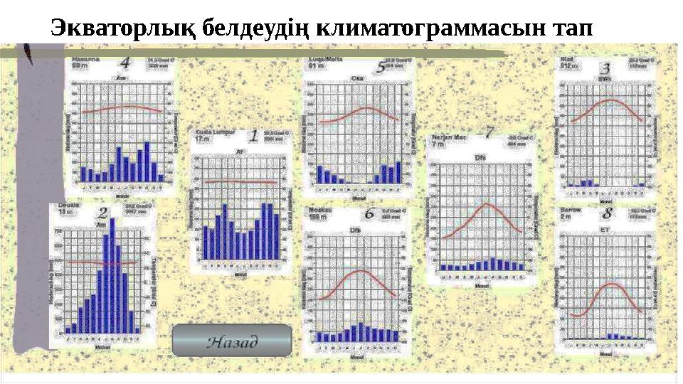 Экваторлық белдеудің климатограммасын тап