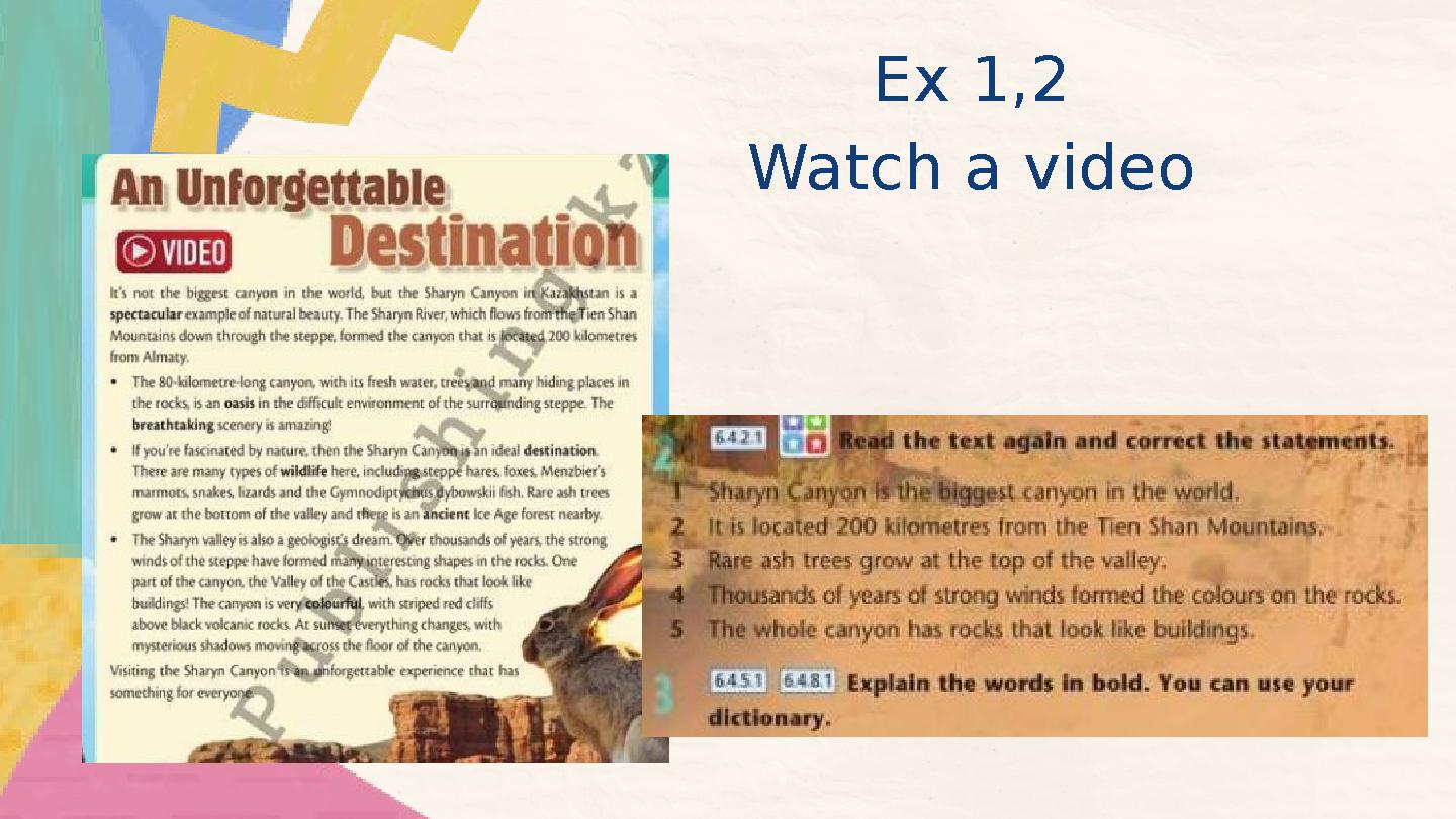 Ex 1,2 Watch a video