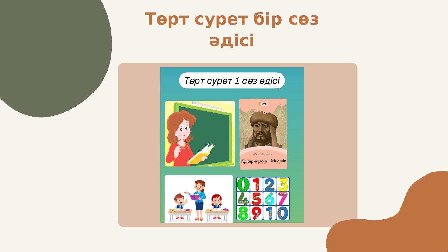 Төрт сурет бір сөз әдісі