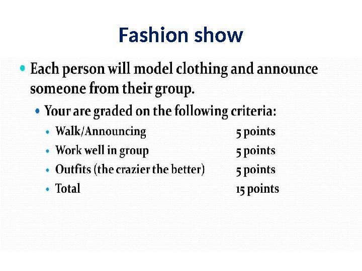 Fashion show