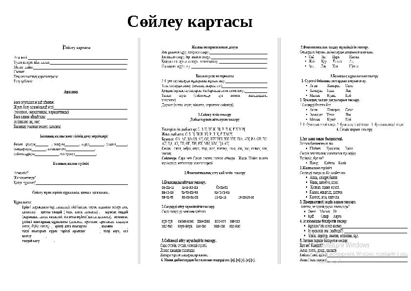 Сөйлеу картасы