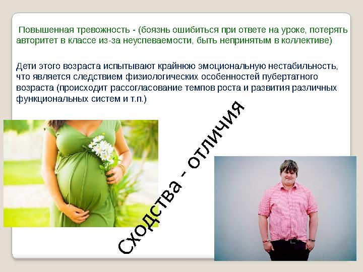 Повышенная тревожность - (боязнь ошибиться при ответе на уроке, потерять авторитет в классе из-за неуспеваемости, быть неприн