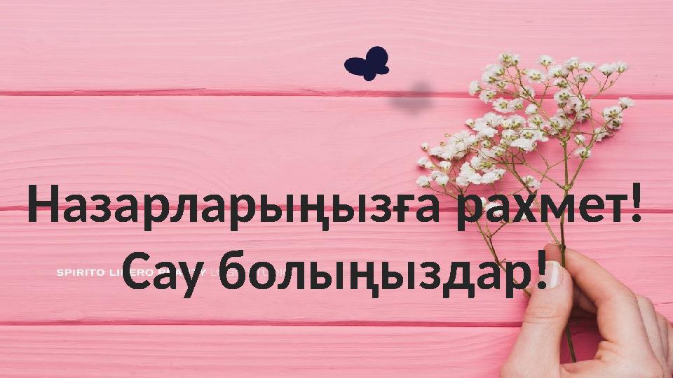 Назарларыңызға рахмет! Сау болыңыздар!