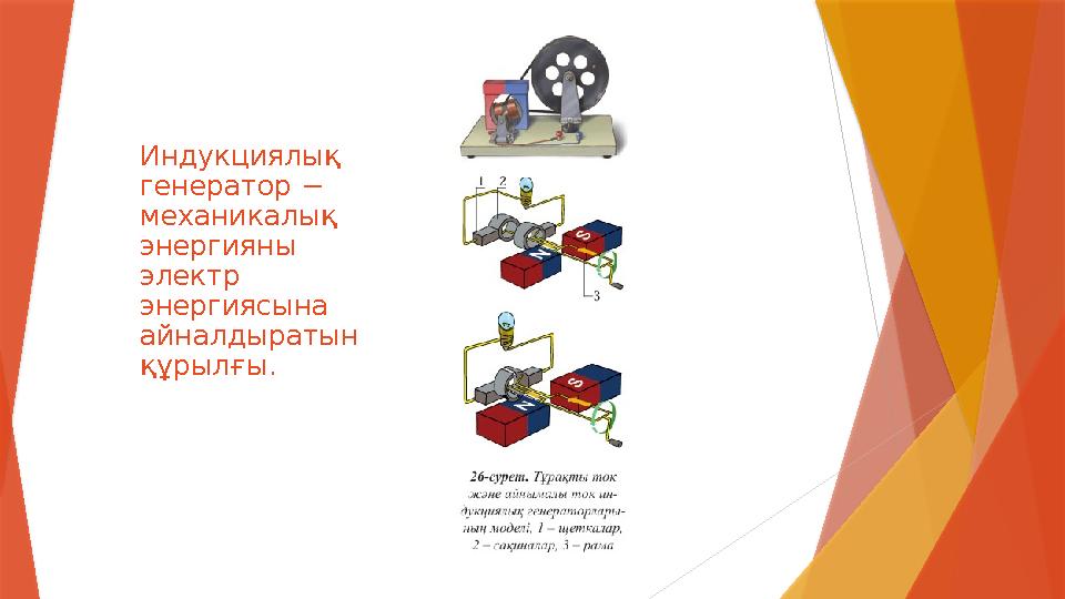 Индукциялық генератор − механикалық энергияны электр энергиясына айналдыратын құрылғы.
