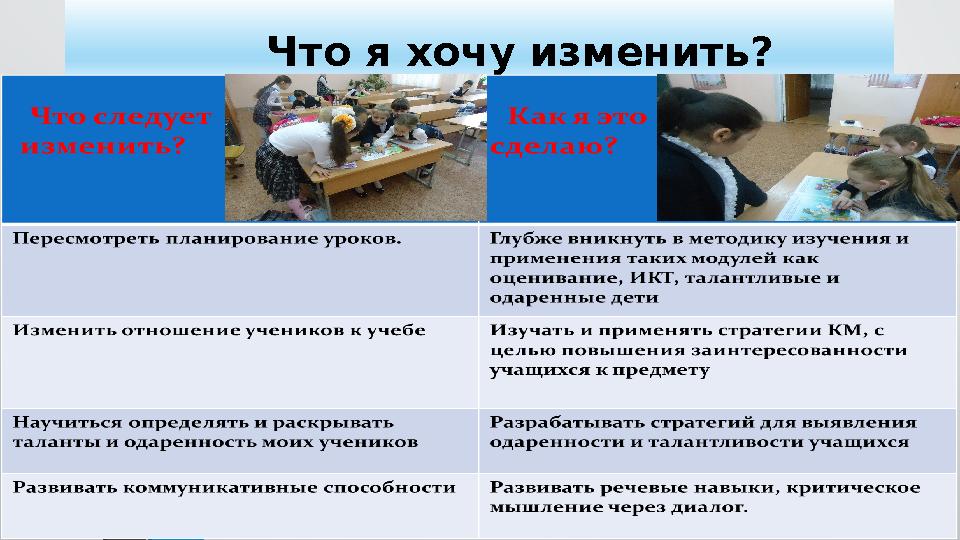 Что я хочу изменить?