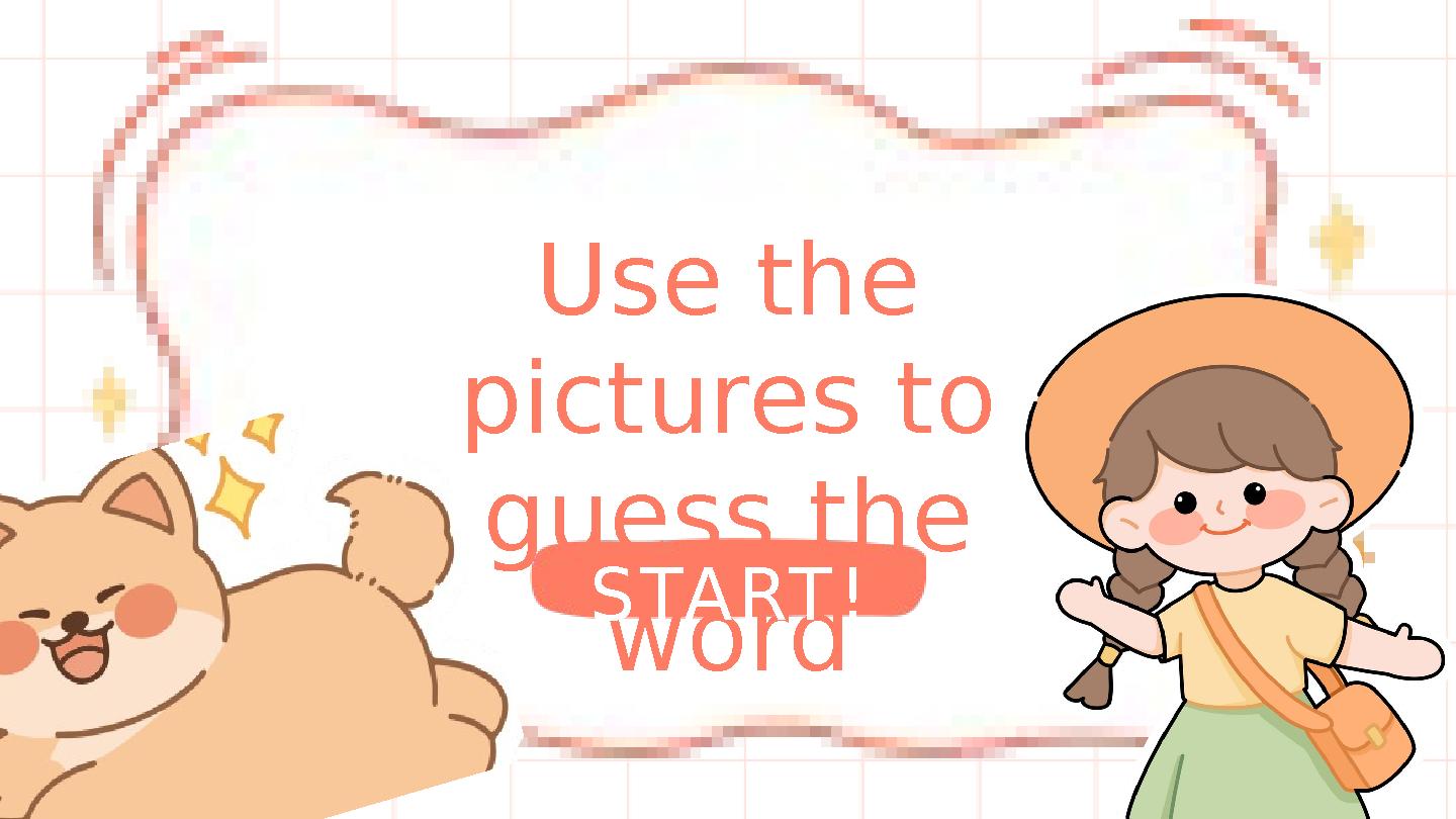 Use the pictures to guess the word START!