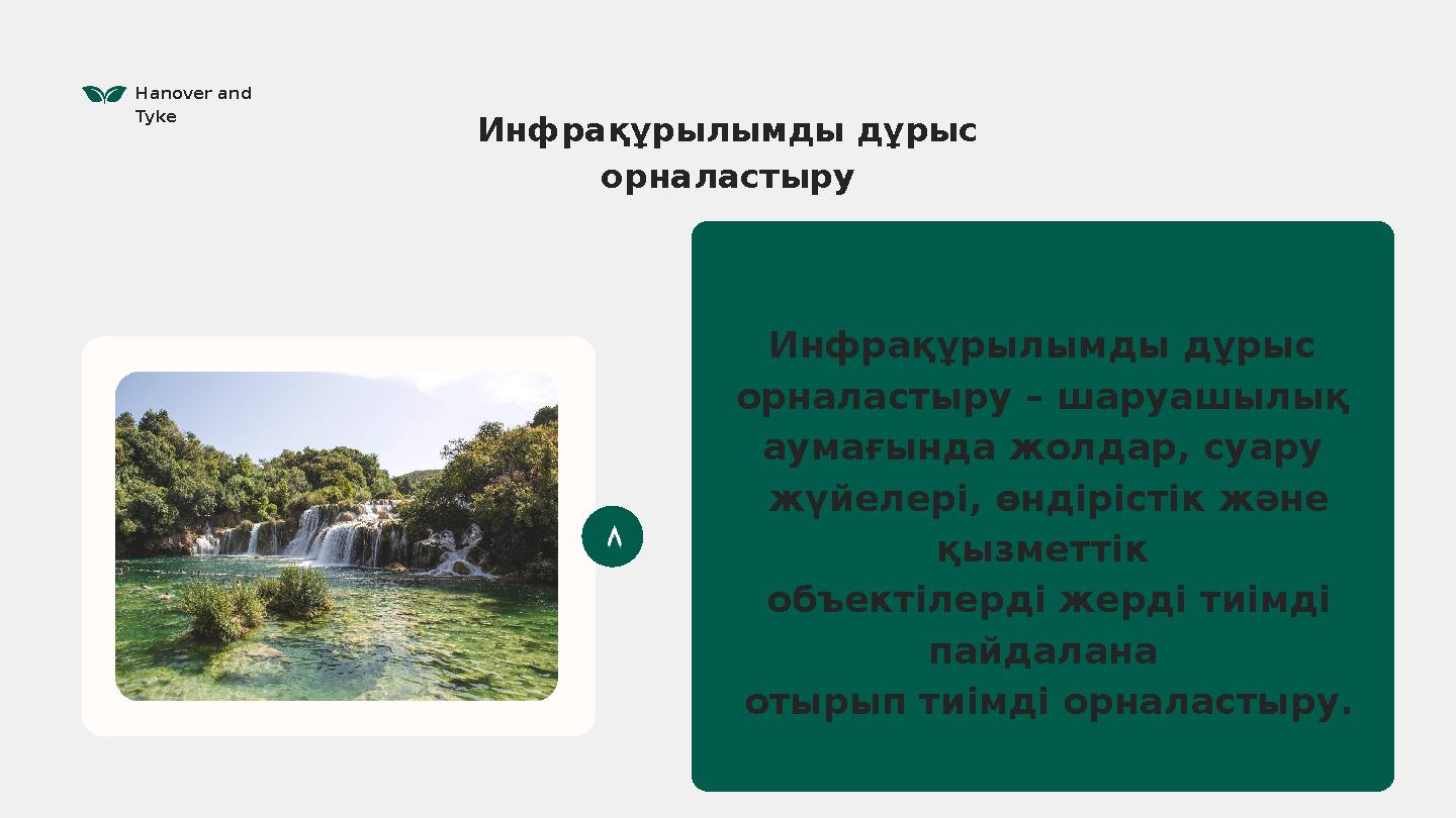 Hanover and Tyke Инфрақұрылымды дұрыс орналастыру – шаруашылық аумағында жолдар, суару жүйелері, өндірістік және қызметтік