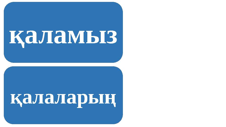 қаламыз қалаларың