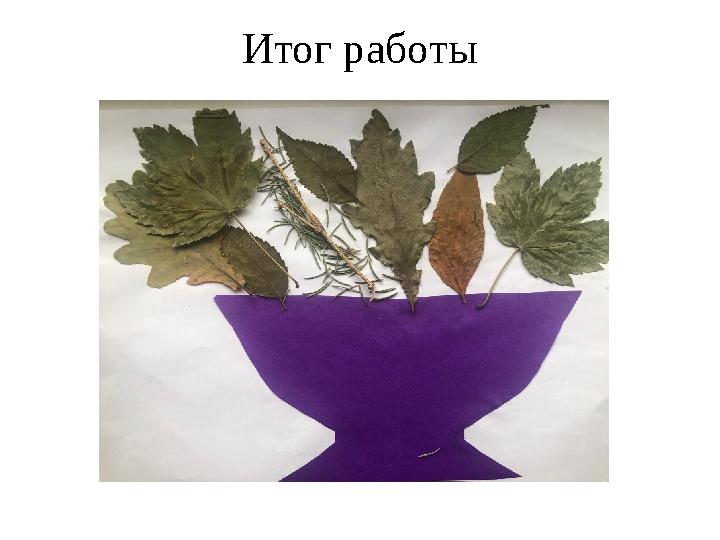 Итог работы Аппликация из сухих листьев