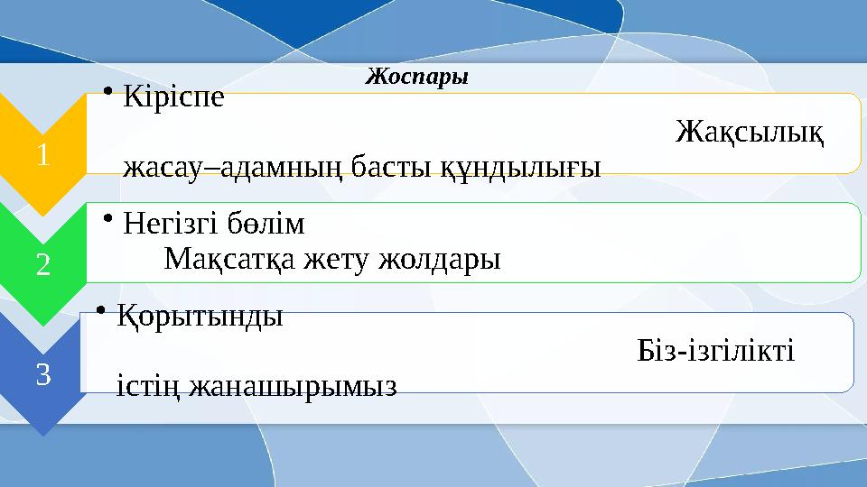Жоспары 1 •Кіріспе