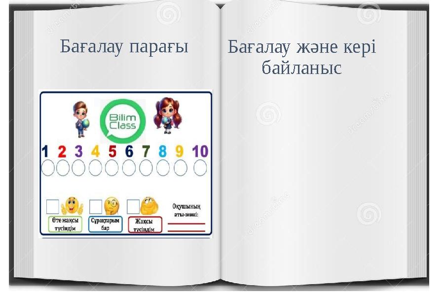 Бағалау және кері байланыс Бағалау парағы