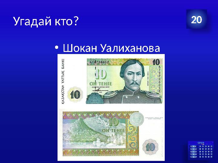 Угадай кто? •Шокан Уалиханова 20