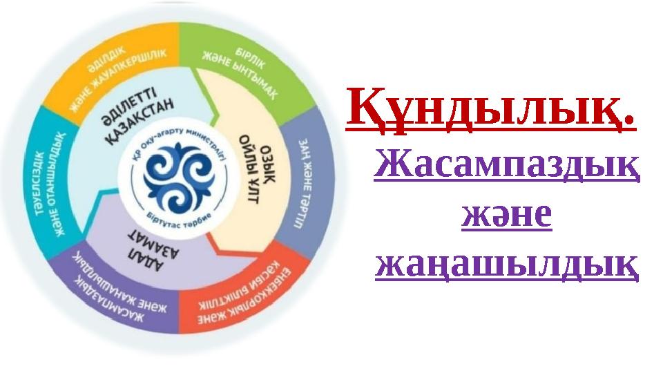 Құндылық. Жасампаздық және жаңашылдық