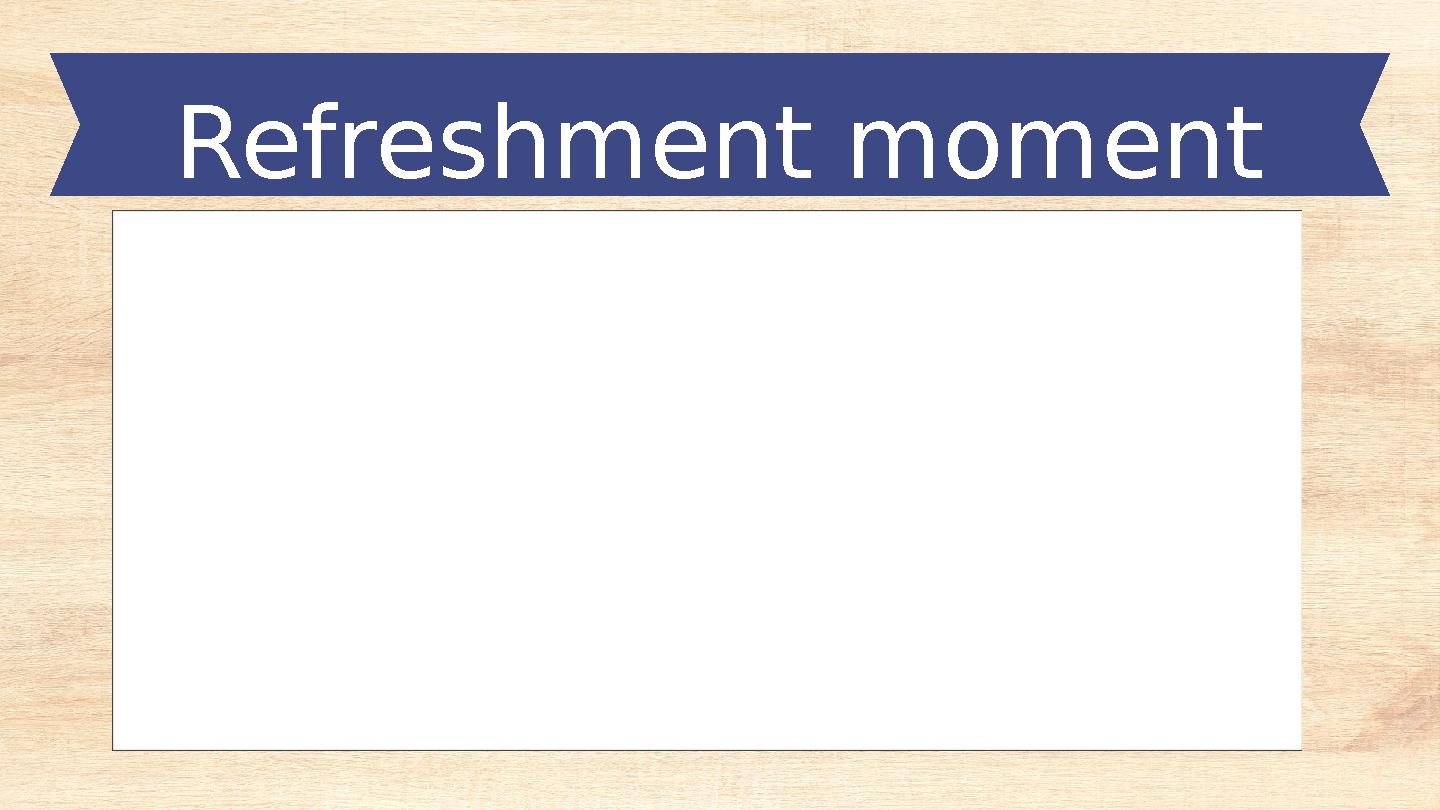 Refreshment moment