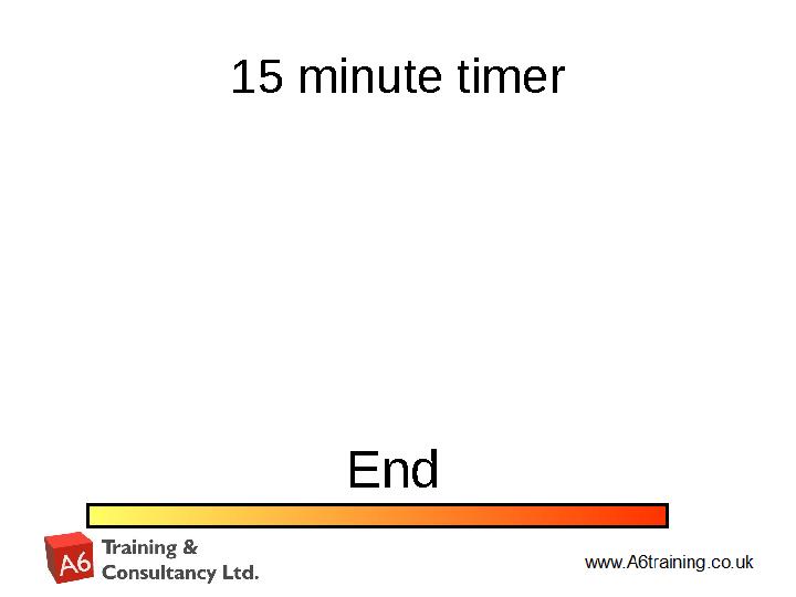 15 minute timer End