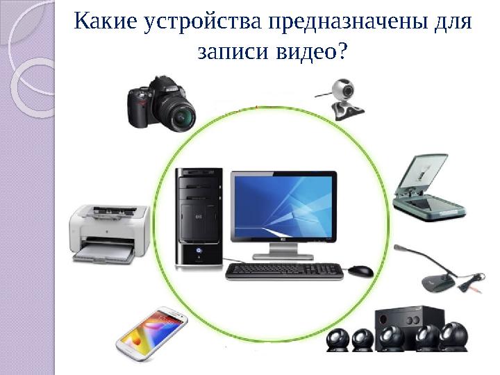 Какие устройства предназначены для записи видео?