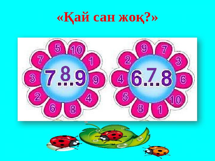 «Қай сан жоқ?» 8 7