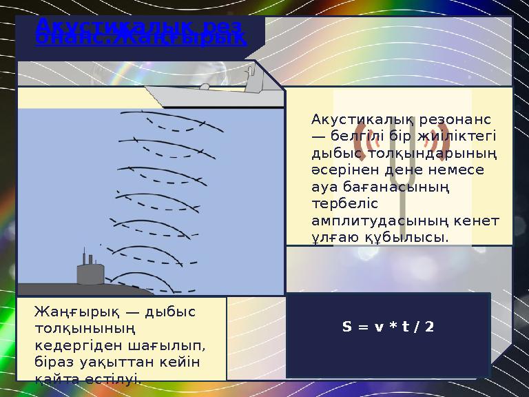 Акустикалық резонанс — белгілі бір жиіліктегі дыбыс толқындарының әсерінен дене немесе ауа бағанасының тербеліс амплитудас